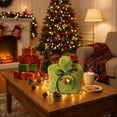 thumbnail image 1 of Bolsas de regalo navideñas para niñas y novias | Paquete de 5 bolsas festivas con estampados de copos de nieve de Papá Noel | Envases reutilizables de poliéster para dulces y regalos, 1 of 5