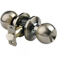 Brinks 2707-109 Ball Style Keyed Entry Door Knob, Antique Brass