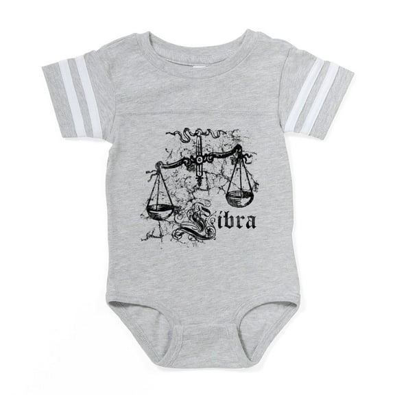 CafePress - Zodiac Distressed Libra_Wh - Cute Infant Baby Football Bodysuit