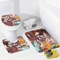 thumbnail image 4 of Toilet Bound Hanako Kun-theme 4-Piece Shower Curtain Set with Rugs, Waterproof Bathroom Decor Set Includes Bath Mat, U-Shaped Rug, Toilet Lid Cover and Curtain with Hooks, 4 of 6