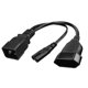thumbnail image 1 of C20 To C7 + Eu4.0mm Y Splitter Power Plug Cord Single Iec 320 C20 Male To C7, 1 of 5