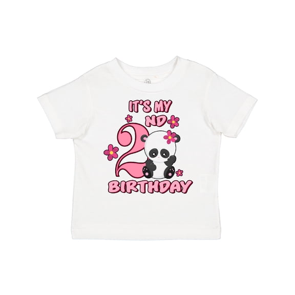 Inktastic It's My Second Birthday with Panda Bear Girls Toddler T-Shirt