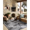 thumbnail image 3 of Indoor Outdoor Rug 4x6, Reversible, Loloi Easton Ivory / Onyx (4' x 6'), 3 of 7