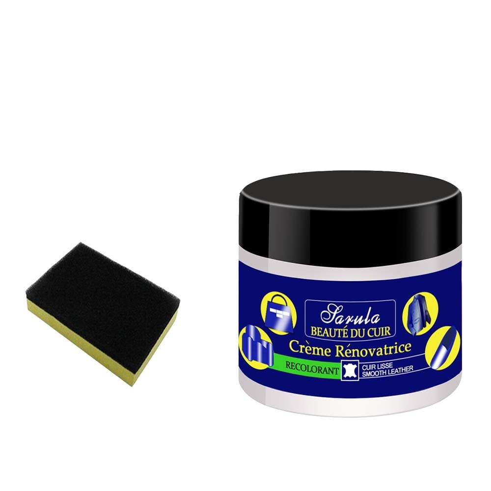 Leather Cleaner Cream Kit 1PC Leather Conditioner + 1PC Leather Cleaning Natural Non Toxic Cleaner and Conditioner Leather Refurbishing Protector Softener&Restorer Balm for Dry Cracked Scratched 
