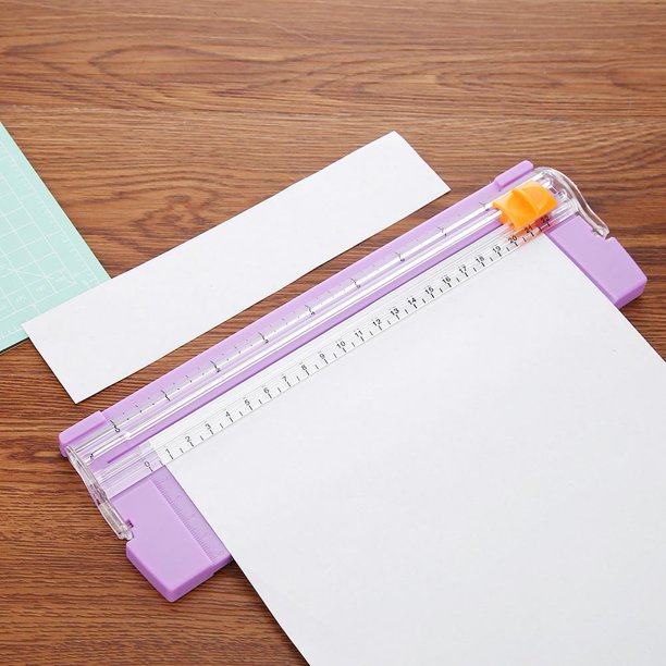 Cortador de papel A5 de plástico herramienta para álbumes de recortes recortador de papel de titanio para papel artesanal Hugtrwg Para estrenar