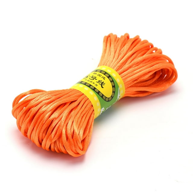 20m 2.5mm Mix Color Nylon Black Rattail Satin Chinese Knotting Silk Macrame Cord Beading Braided Shamballa String Thread HK198