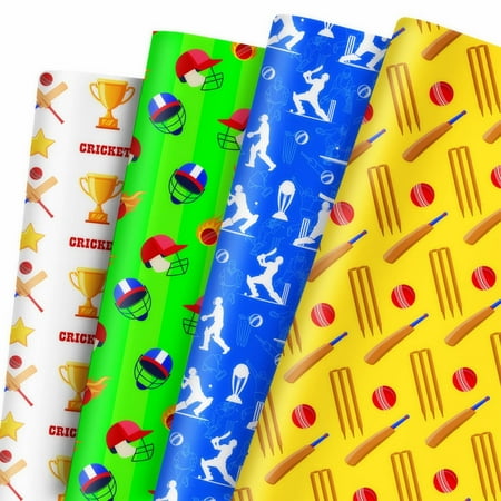 Colorful themed Cricket wrappers Cartoon Sports design wrappers for Gifts Parties Celebrations