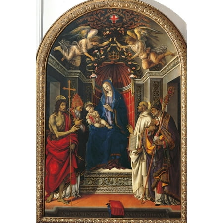 The Virgin And Child With St John The Baptist Canvas Art -...