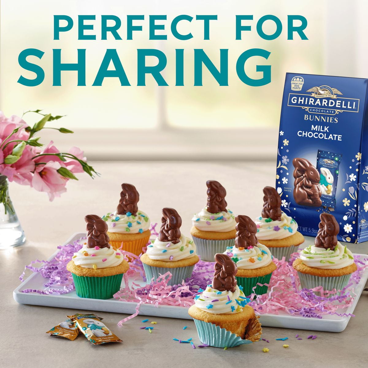 Ghirardelli Easter Milk Chocolate Bunny - 4.19oz - Pack of 2