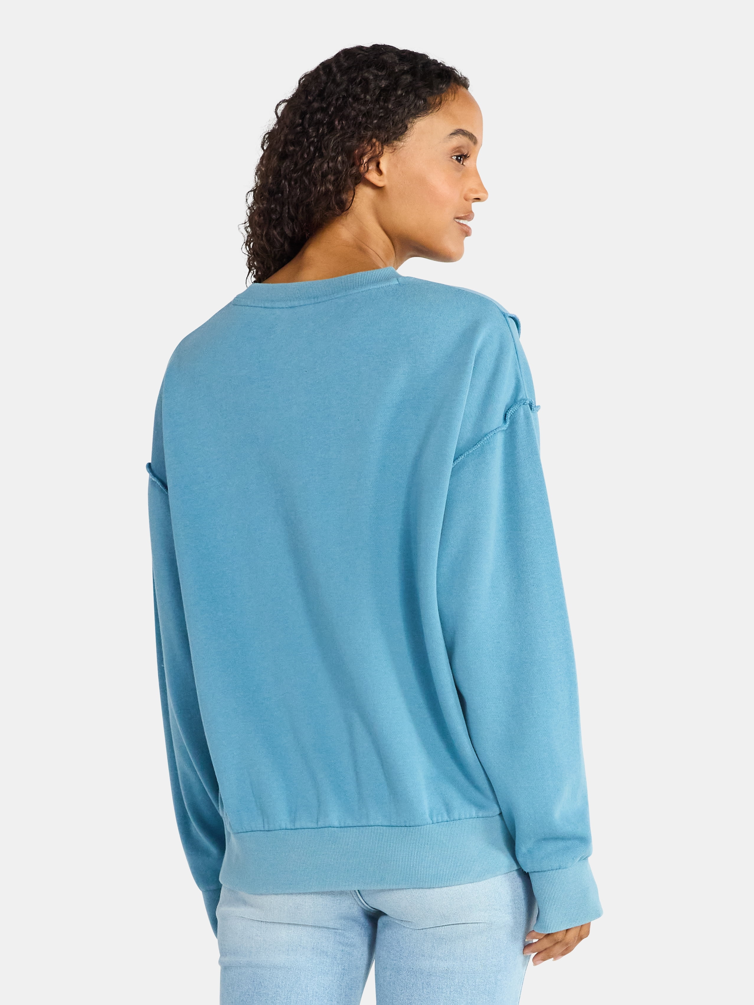 Disney Stitch 'Ohana Women's Graphic Crewneck Sweatshirt, Sizes XXS-XXL