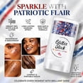 thumbnail image 2 of 2Pcs Patriotic Body Glitter Stick, Face Hair Glitter, Red White and Blue Glitter Stick, 4th of July Decorations, 4th of July Outfits for Women, Independence Day Glitter Makeup(#E), 2 of 7