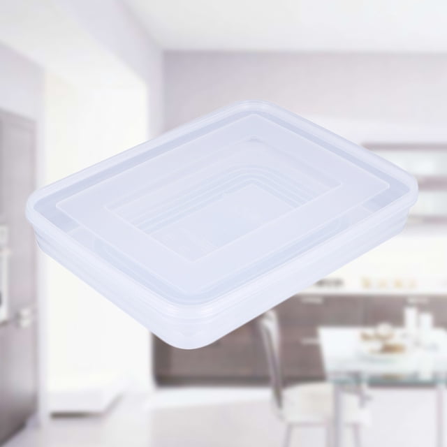 FUTUREORYY 1Pack Restaurant Owners Plastic Food Storage Boxes 35x25x4.5 Cm Rectangular for Meal Prep with Lids
