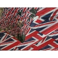 thumbnail image 4 of Ambesonne Union Jack Quilted Bedspread Set 3 Pcs, UK Flags, Queen Size, Pale Coffee Red, 4 of 5