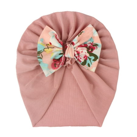 

Relanfenk Baby Hats Toddler Kids Girls Floral Bow Knotted Cap Beanie Headwear Accessories Hat