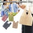 thumbnail image 4 of Stretch Bag Pleated Shopping Bag Foldable Portable Large Capacity Top Handle Bag, 4 of 7