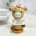 thumbnail image 4 of Positive Crochet Mini Cow Doll Handmade Knitting Stress Relief Otter Ornament Fun Emotional Support, 4 of 5