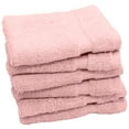 thumbnail image 2 of Luxury Hotel & Spa Collection, 100% Turkish Cotton 700 GSM Cloth, for Body wash, Makeup Remover & Facial Cleaning, face, Dobby Border Soft washcloths Towel Set 13" X 13", Pink, Set of 6, 2 of 5