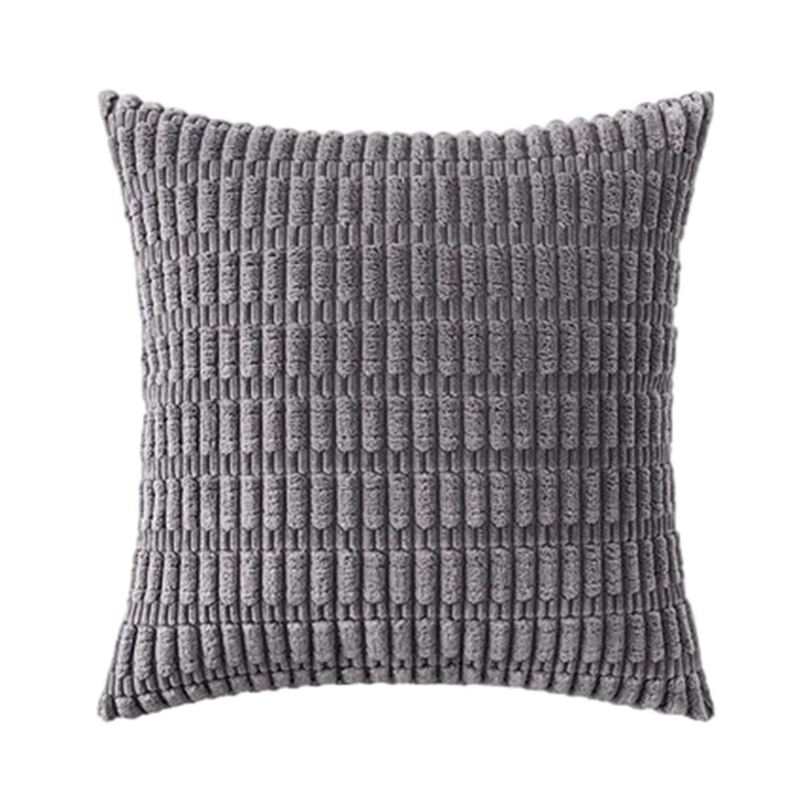 Lot De 2 Housses De Coussin Décoratives Douces En Velours Pierre Avec Fermeture Éclair Pour