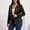 Black, variant on Shiny Sequin Jackets for Women Trendy Zipper Long Sleeve Blazer Ribbed Bomber Jacket Cardigan Ladies Hooded Coat Outwear, Blue1 L