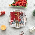 thumbnail image 5 of Christmas Tablecloth 60×84 Inch Rectangular, Winter Snowman House Christmas Trees Blue Washable Table Cover for Party Picnic Dinner Decor, 5 of 6