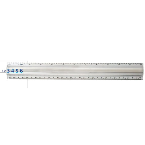 Helix Clear 2X Magnifier Ruler, 12 in