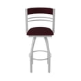 thumbnail image 5 of 860 Hunter 30" Swivel Bar Stool with Anodized Nickel Finish and Canter Bordeaux Seat and Back, 5 of 5