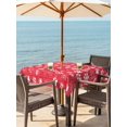 thumbnail image 2 of Outdoor Tablecloth with Umbrella Hole & Zipper, Red Dog Paw Square Tablecloth 54x54 Inch, Modern Geometric Abstract Aesthetics Patio Table Cover Waterproof Table Cloth for Picnic/Party, 2 of 7