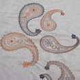 thumbnail image 2 of Chezmoi Collection 7-Piece Navy Orange Paisley Floral Embroidery Comforter Bedding Set (King), 2 of 4