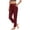 *Wine, variant on ClodeEU Women's High Waisted Yoga Pants with Pockets ,Solid Color Casual Athletic Leggings for Workout Navy,Womens Plus L