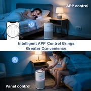 AIRFIRE Air Purifiers for Home 975sq.ft HEPA Air Purifiers with APP for Bedroom, Pollen, Wildfire/Smoke, Pet Dander&Odor, Dust,AP203, White,2026 New