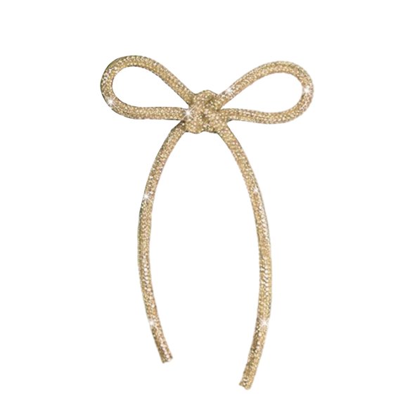 2025 Christmas Bows for Tree Decor – Champagne Gold Glitter Rhinestone Bows, Easy to Install Xmas Decorations for Garland, Wreath, Gift Wrapping, B, Bows