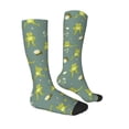 thumbnail image 3 of Fotbe Cute Yoga Frogs print Women's Men's Novelty Crew Socks Cotton Socks Knee High Socks for Walking,Running,Nurses,Pregnancy, 3 of 9