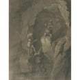 thumbnail image 3 of Franz von Hauslab the Younger 12x14 Black Modern Framed Museum Art Print Titled - Soldiers in a Cave Receiving Blessings from Heaven (19th Century), 3 of 5