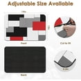 thumbnail image 4 of Red Black White Grey Modern Coffee Mat Set (2 Pcs): 12x19in Absorbent Rubber Backed Dish Drying Mat – Fits Under Coffee Maker Espresso Machine – Hide Stains Stylish Kitchen Bar Accessory, 4 of 6