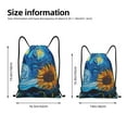 thumbnail image 3 of Bingfone Starry Night Sunflower Field Drawstrings Backpacks Bags for Men Women Gym Drawstrings Bag-Medium, 3 of 8