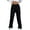 Black, variant on HBYJLZYG Straight Wide Leg Pants, Jogger Pants For Womens Drawstring Elastic Waist Casual Solid Color With Pocket Lounge Pants For Workout Running
