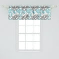 thumbnail image 2 of Ambesonne Grey Blue Window Valance, Flowers and Foliage, 54" X 18", Multicolor, 2 of 3