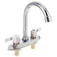 thumbnail image 3 of Grifo de agua caliente y fría para lavabo, grifo de lavabo para cocina y baño, grifo doble, 3 of 8