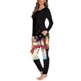 thumbnail image 3 of Conjunto de pijama de diseño navideño para mujer, ropa de dormir femenina de manga larga, traje de dormir informal que combina con todo, ropa de casa con estampado a pedido, 3 of 4