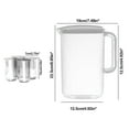 thumbnail image 3 of Fiudx Large Capacity Cold Water Bottle Mug Set Plastic Fridge Water Bottle Summer Drinking Utensils Set, 3 of 6