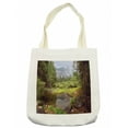 thumbnail image 1 of Yosemite Tote Bag, Small Spring Forest Distant Mountain Picture of Yosemite National Park Landscape Print, Cloth Linen Reusable Bag for Shopping Books Beach and More, 16.5" X 14", Cream, by Ambesonne, 1 of 2