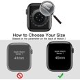 thumbnail image 4 of Case with Screen Protector Compatible with Apple Watch Series 8 7 45mm, Overall Protective Cover, Built-in Tempered Glass Film High Sensitivity, 2 Pack (Blue), 4 of 5