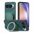 thumbnail image 2 of For Google Pixel 9 Pro/10 Pro XL Case Retro Leather Circular Rotating Stand Shockproof Phone Case,Green, 2 of 6