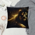 thumbnail image 2 of COMIO Lion Leo King Pillow Covers Decorative Square Throw Pillow Cases for Sofa Couch Decoration, 2 of 5