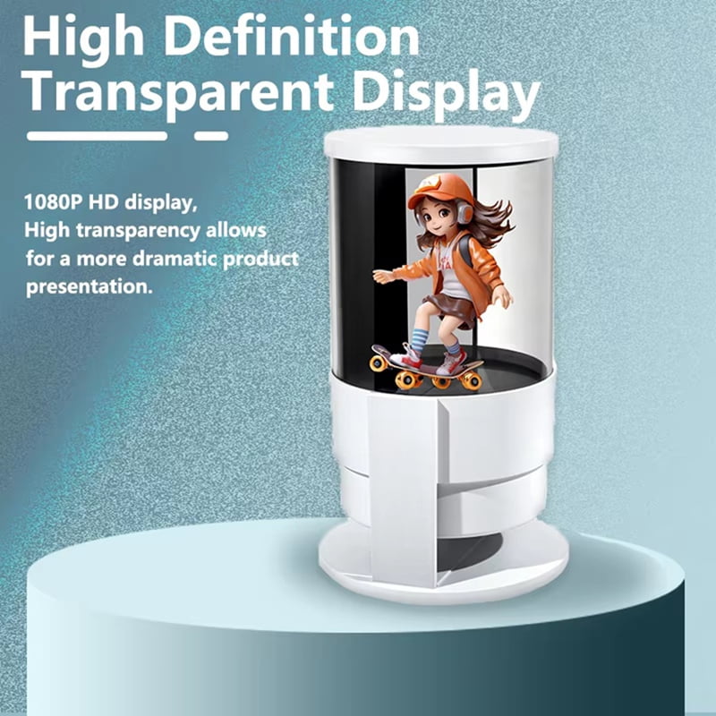 Holographic Advertising Machine 360 Degree View, Cylinder Design, WIFI ...