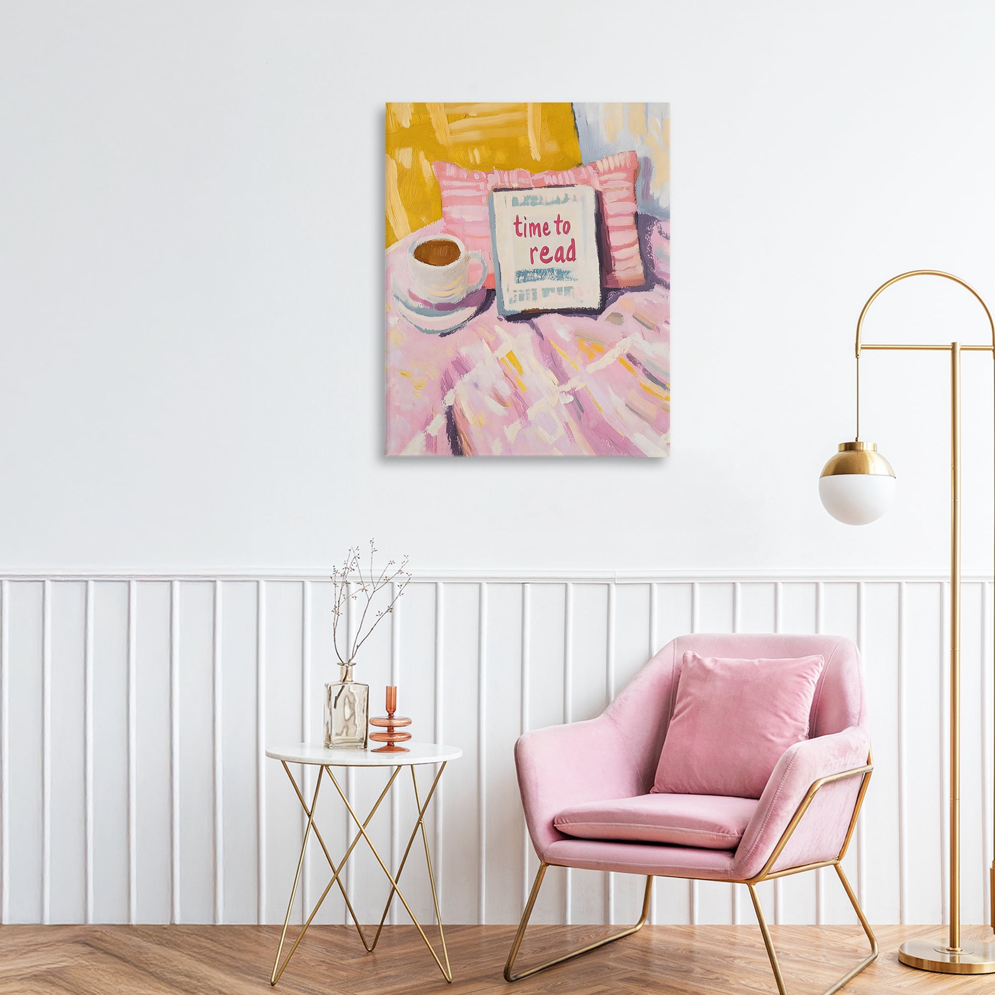 Stupell Industries Time To Read in Morning Canvas Wall Art, design by The Prints Vibe