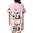 thumbnail image 4 of Womens Pajama Sets With Pocket, Cute Cats Lounge Sets Short Sleeve Sleepwear PJ Sets for Women, 4 of 6
