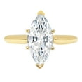 thumbnail image 2 of 2.5 ct Marquise Cut White Sapphire Solitaire Engagement Ring for Women in 18K Yellow Gold, 2 of 2