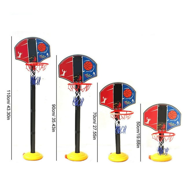 Ensemble de Jeu de Basketball, Panier de Basketball Réglable en Hauteur pour Enfants avec Pompe de Basketball pour Entraînement Sport Extérieur Intérieur