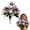 Purple, variant on Tucknest Artificial Flowers for Outdoors, Fake Roses Bouquet 12 Heads, UV Resistant Artificial Outdoor Plants for Vase Wedding Centerpiece Table Decor, Red White